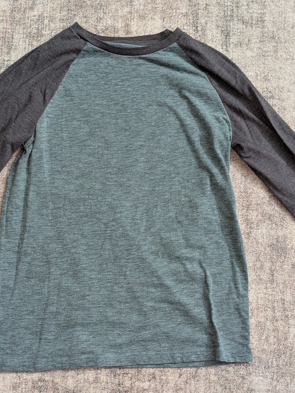 urban pipeline Men's Teal Green Body with Charcoal Black Raglan Crewneck
